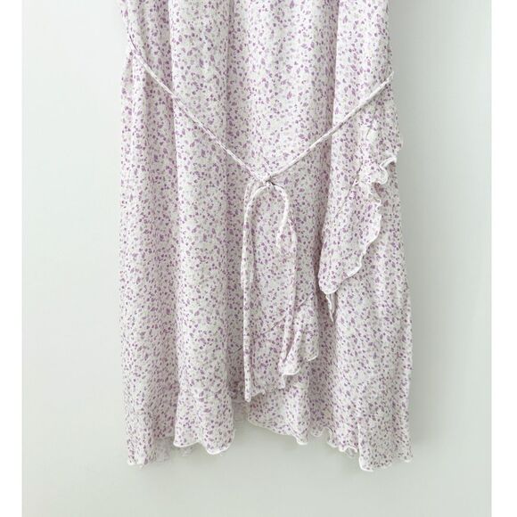 Aritzia Sunday Best Mini Dress Medium Countess Floral Ruffle Trim - Picture 7 of 11